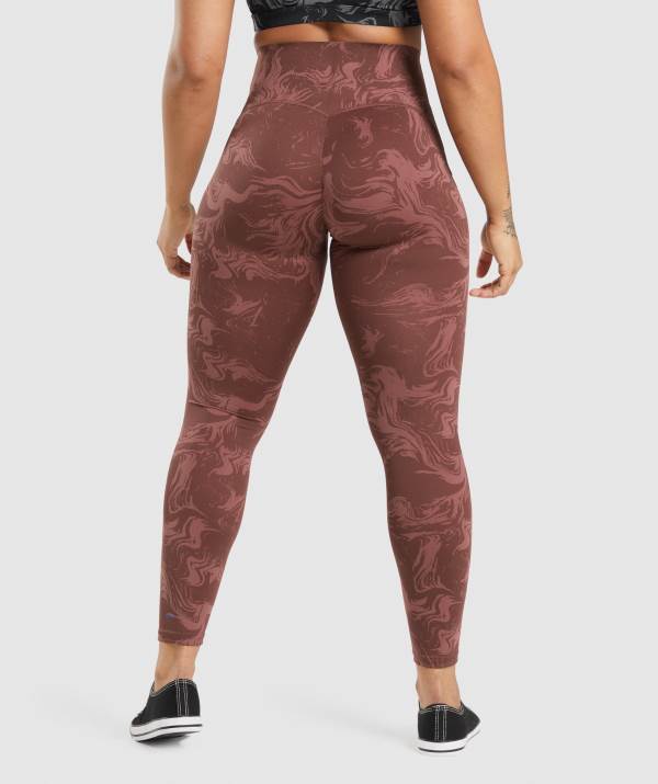 Damske Legíny Gymshark GS Power High Rise Ruzove Hnede | BS8576294